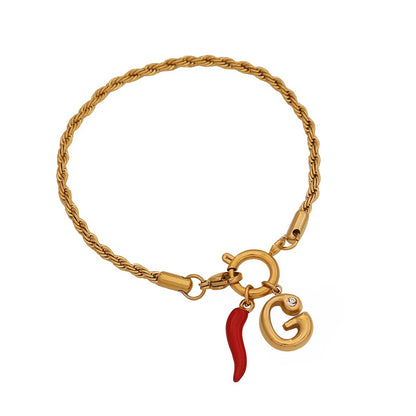 Spicy Alphabet Charm Bracelet