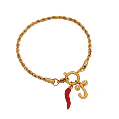 Spicy Alphabet Charm Bracelet