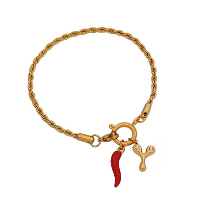 Spicy Alphabet Charm Bracelet