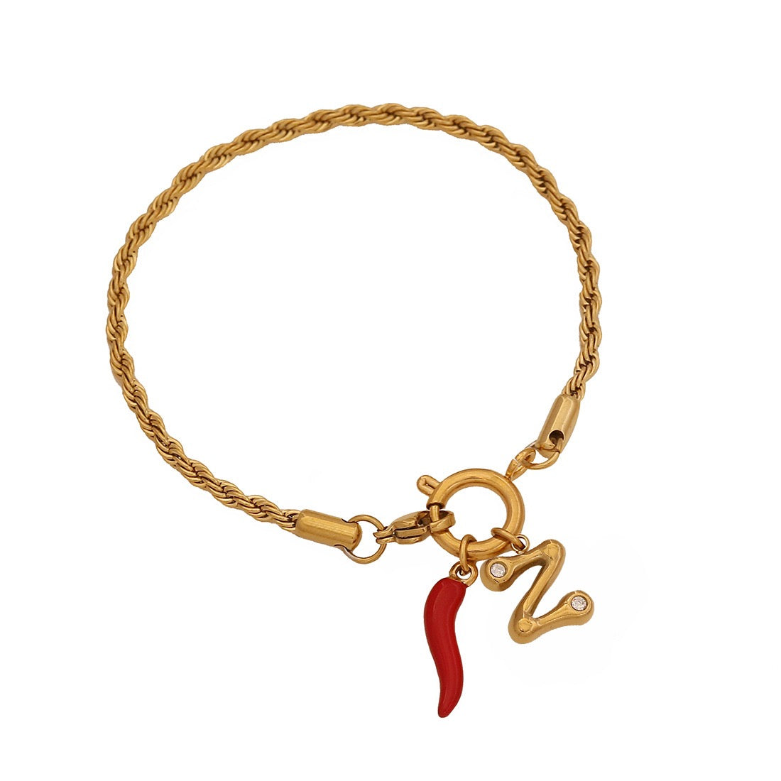Spicy Alphabet Charm Bracelet