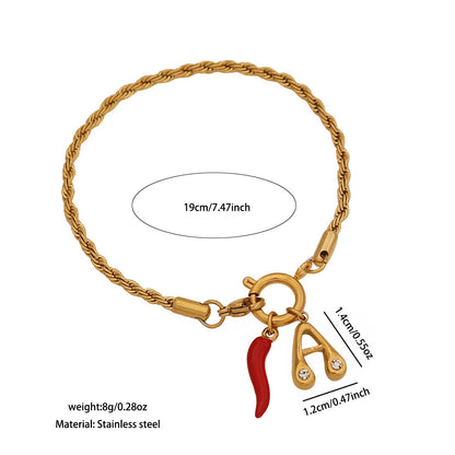 Spicy Alphabet Charm Bracelet