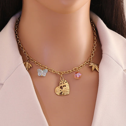 Sunflower Heart Pearl Pendant