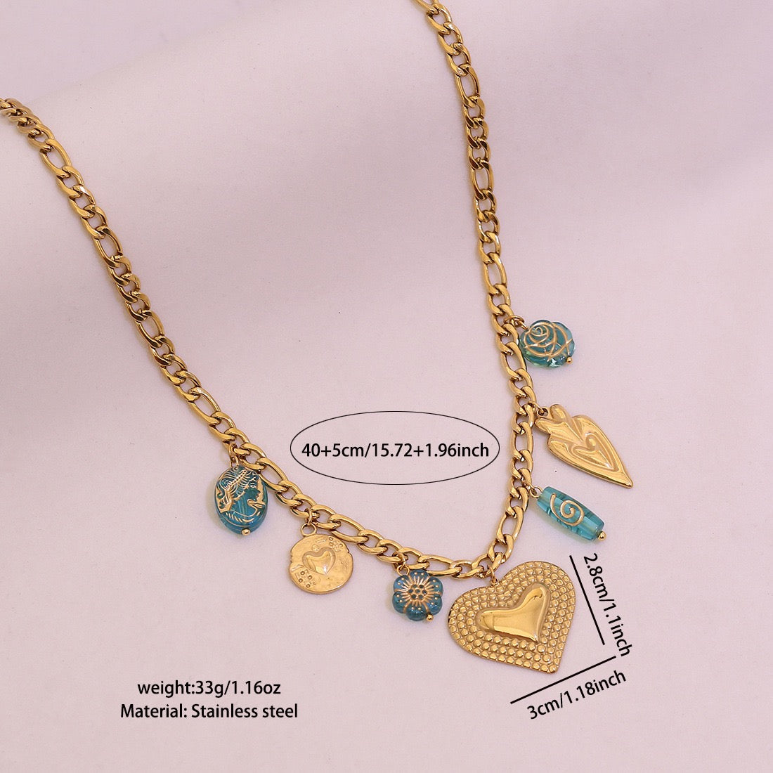 Sunflower Heart Pearl Pendant