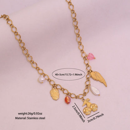 Sunflower Heart Pearl Pendant