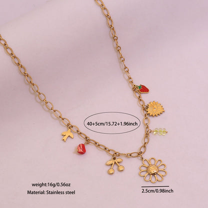 Sunflower Heart Pearl Pendant