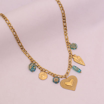 Sunflower Heart Pearl Pendant