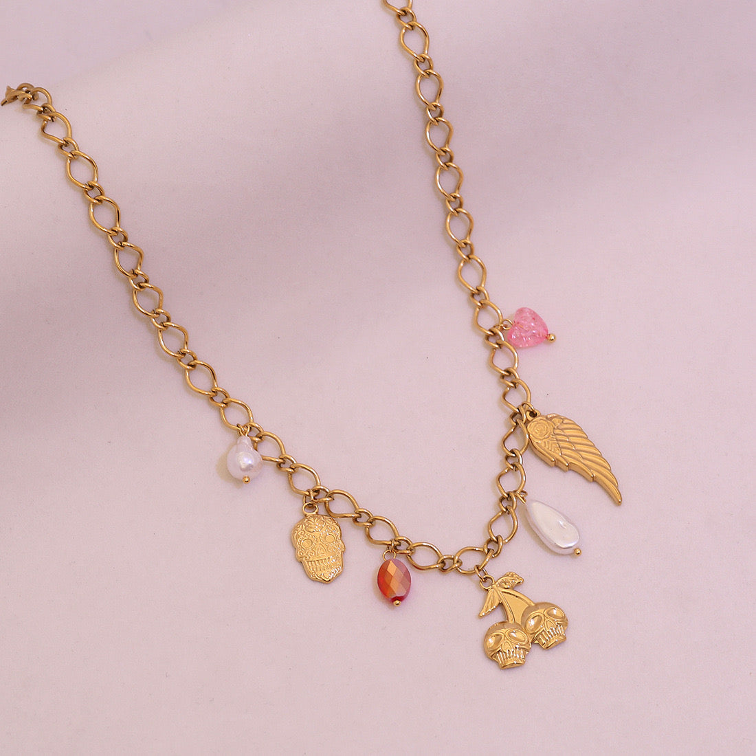 Sunflower Heart Pearl Pendant