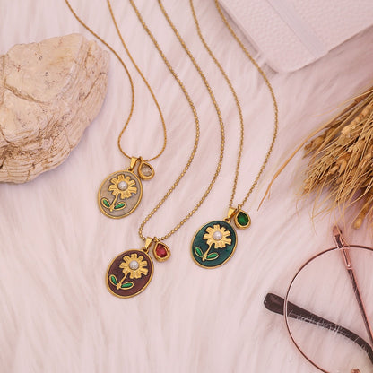 Vintage Bloom Pendant Necklace