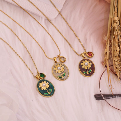 Vintage Bloom Pendant Necklace