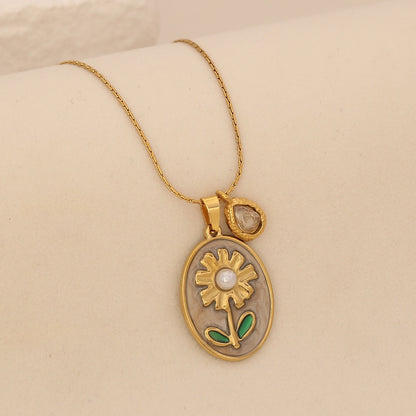 Vintage Bloom Pendant Necklace