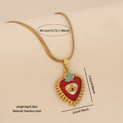 Crimson Heart Pendant Necklace