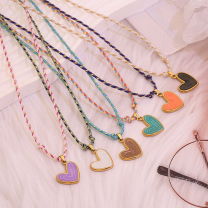 Candy Heart Rope Necklace