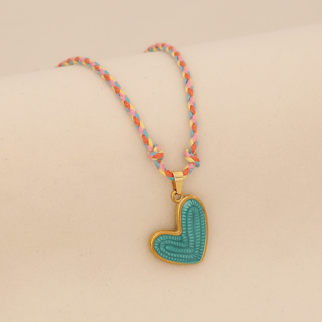 Candy Heart Rope Necklace