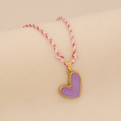 Candy Heart Rope Necklace