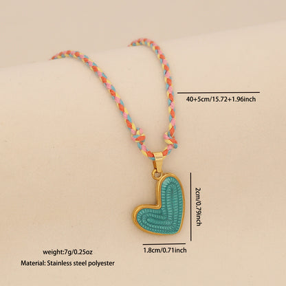 Candy Heart Rope Necklace