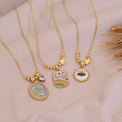 Celestial Swallow Pendant Necklace