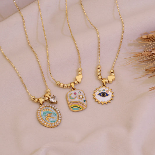 Celestial Swallow Pendant Necklace