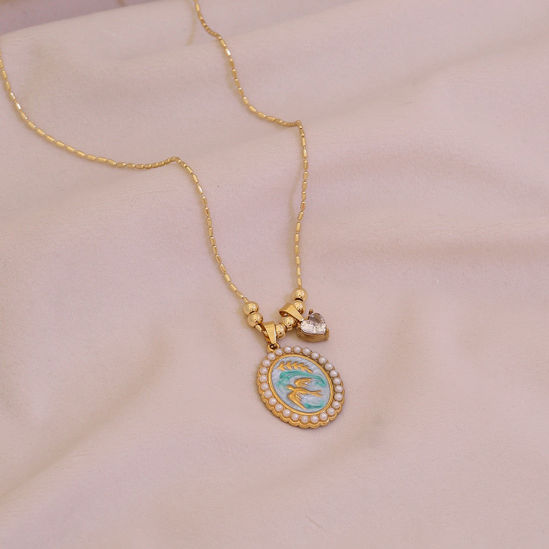 Celestial Swallow Pendant Necklace