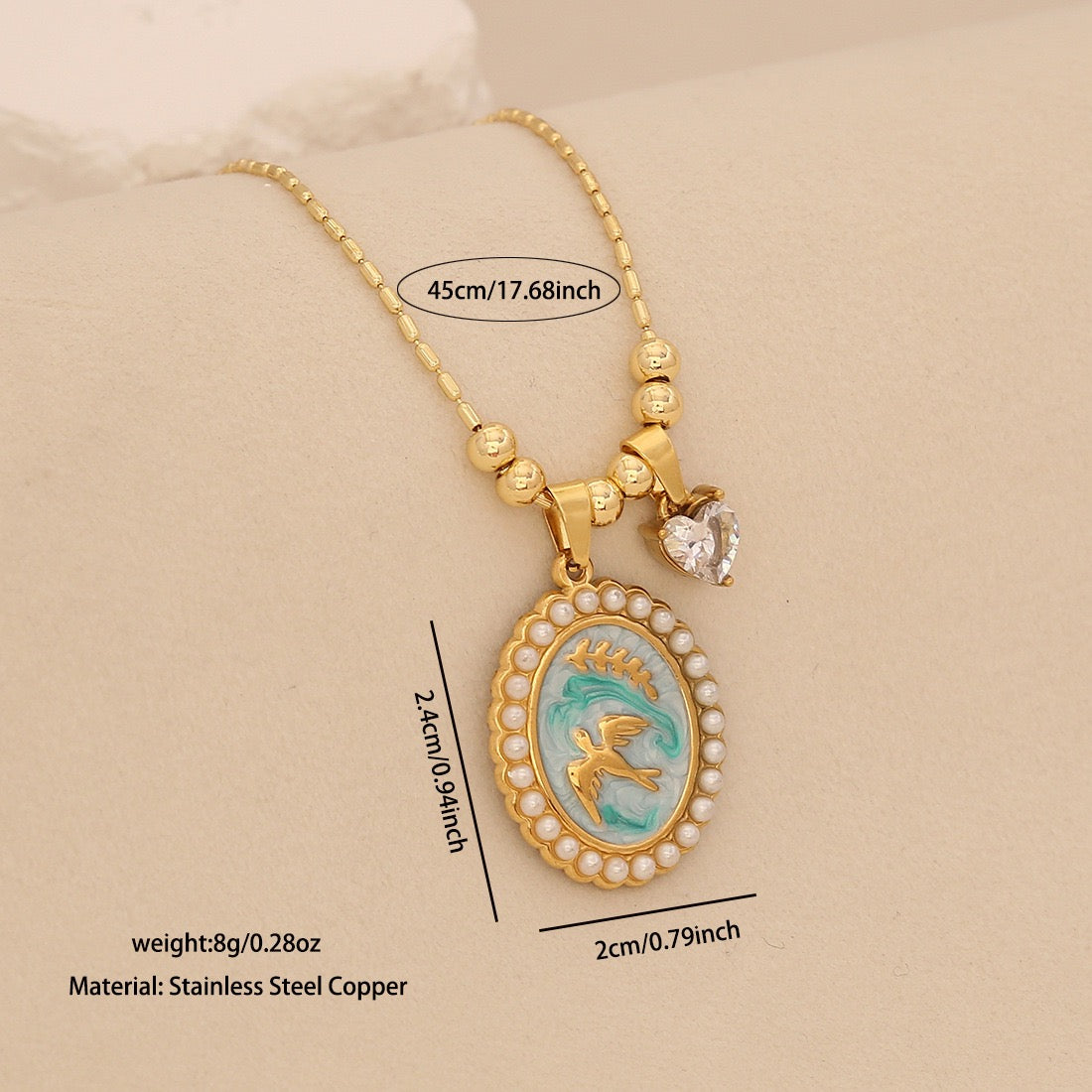 Celestial Swallow Pendant Necklace