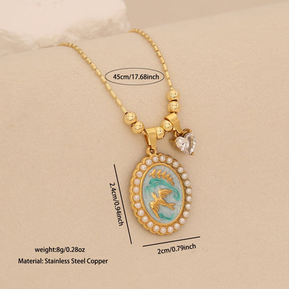 Celestial Swallow Pendant Necklace