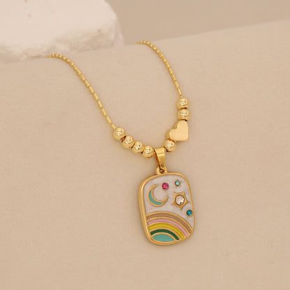 Celestial Swallow Pendant Necklace