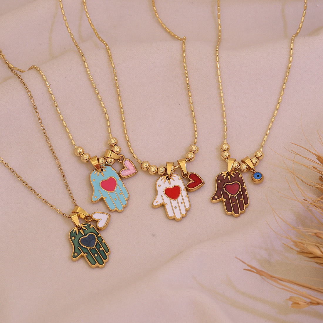 Hamsa & Evil Eye Protection Necklace