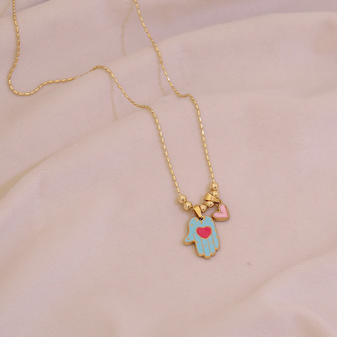 Hamsa & Evil Eye Protection Necklace