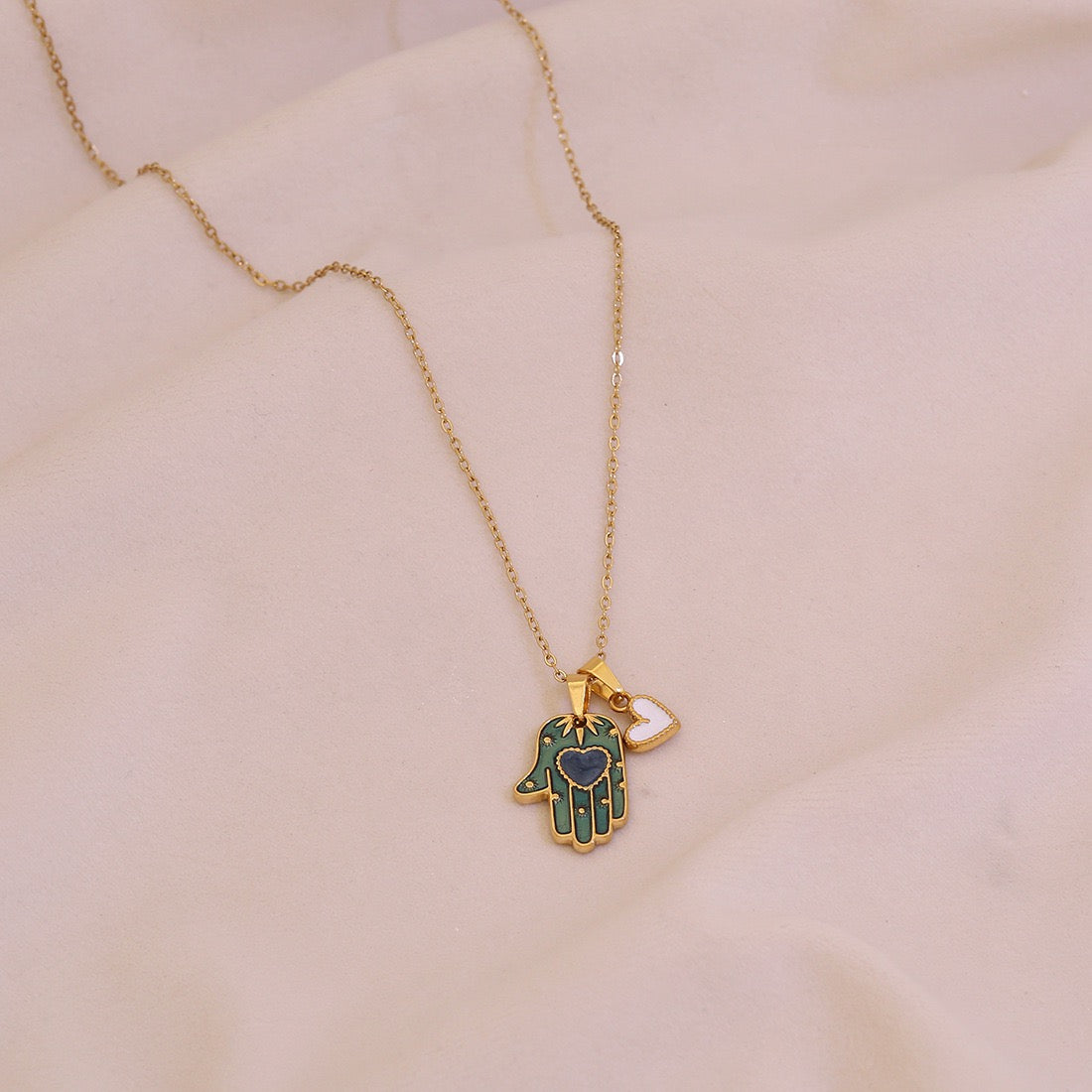 Hamsa & Evil Eye Protection Necklace