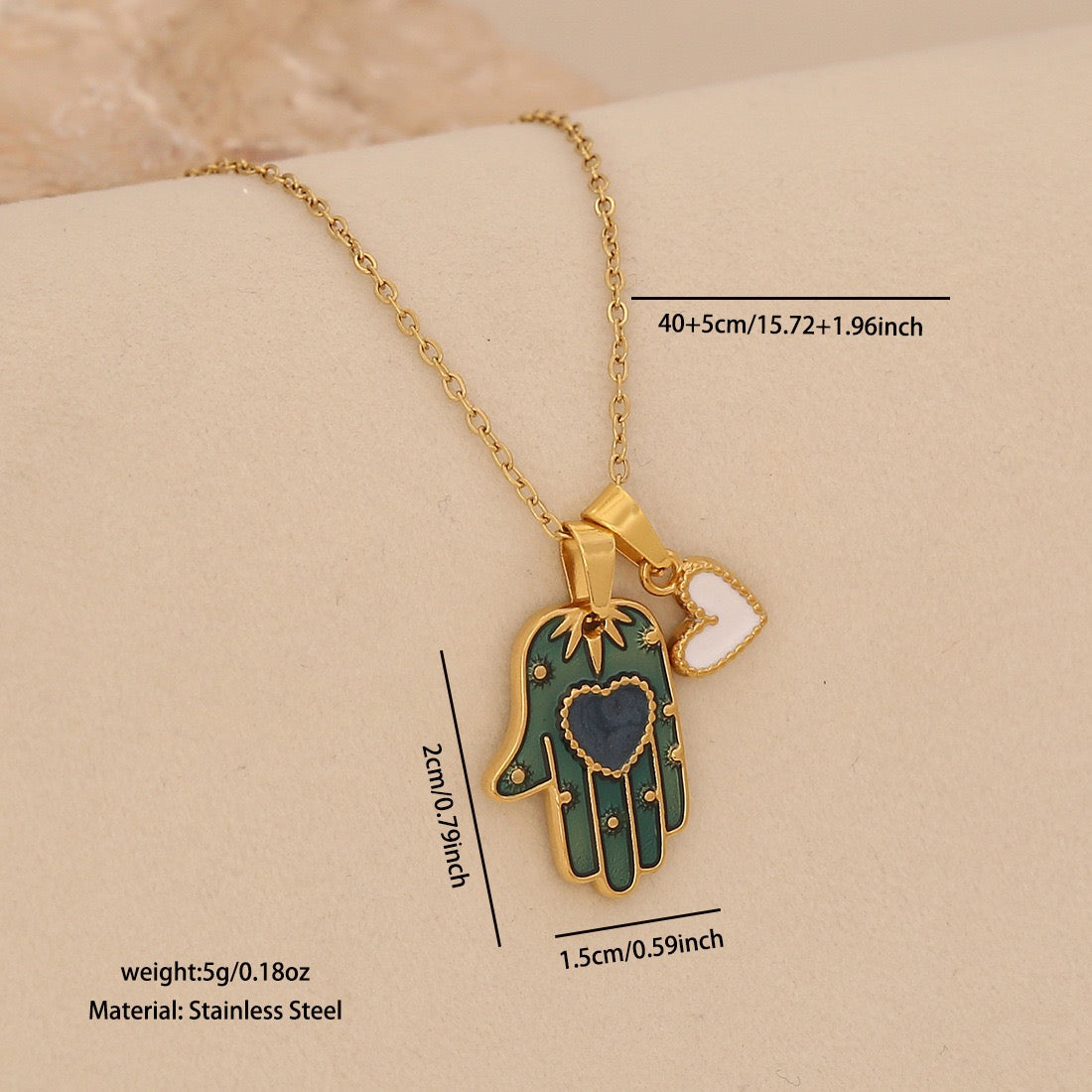 Hamsa & Evil Eye Protection Necklace
