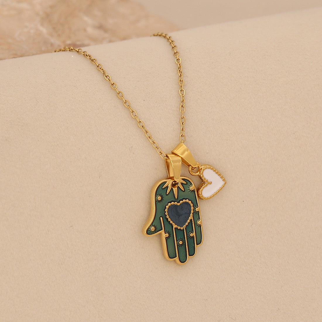 Hamsa & Evil Eye Protection Necklace