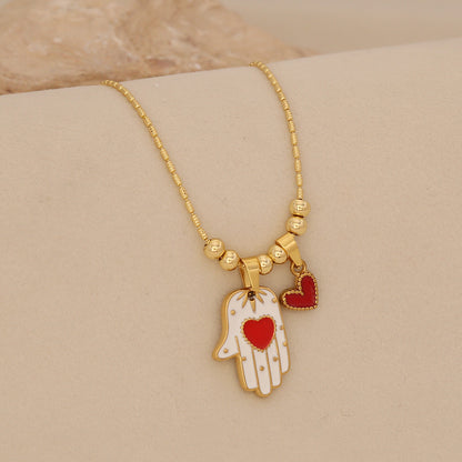 Hamsa & Evil Eye Protection Necklace