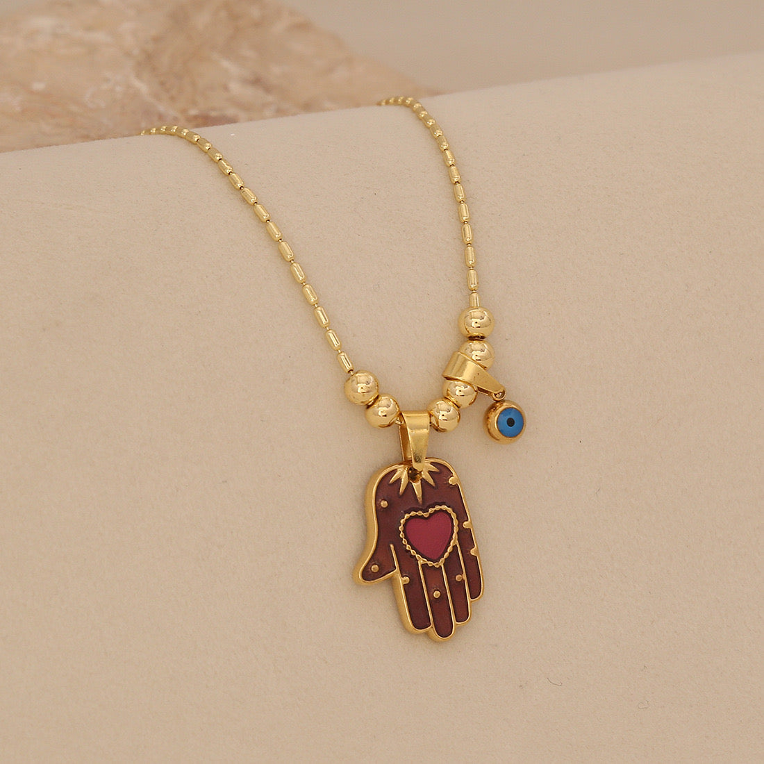 Hamsa & Evil Eye Protection Necklace