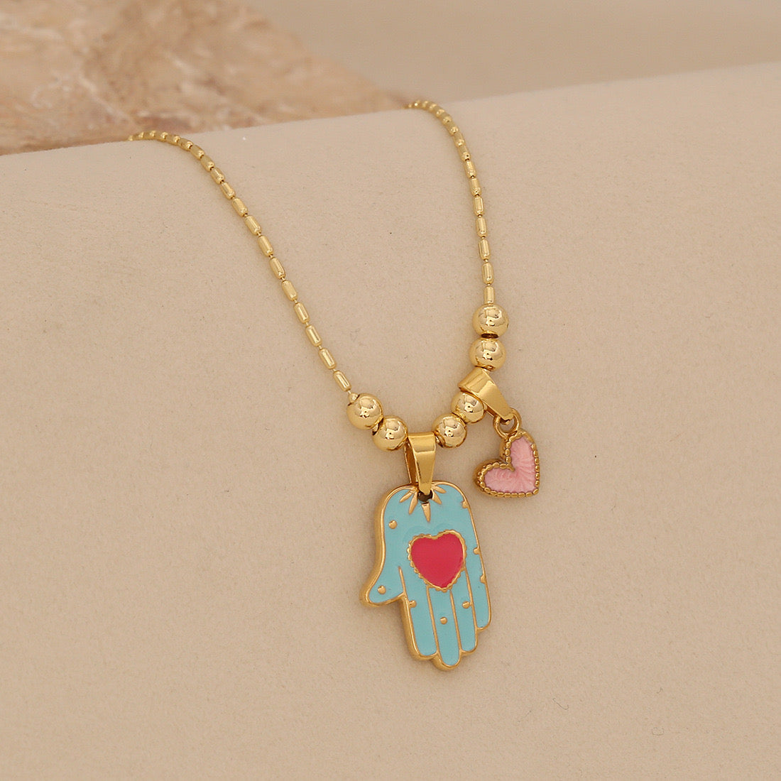 Hamsa & Evil Eye Protection Necklace