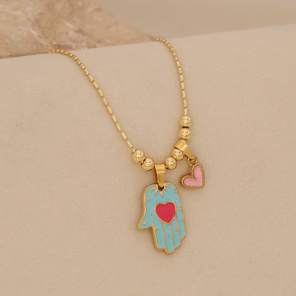 Hamsa & Evil Eye Protection Necklace