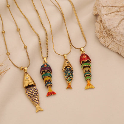 Luminous Koi Pendant Necklace