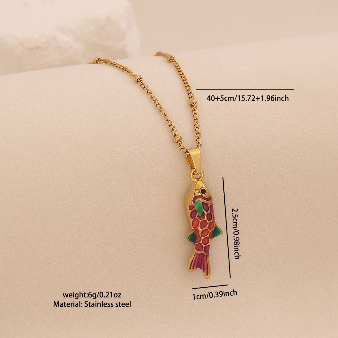 Luminous Koi Pendant Necklace