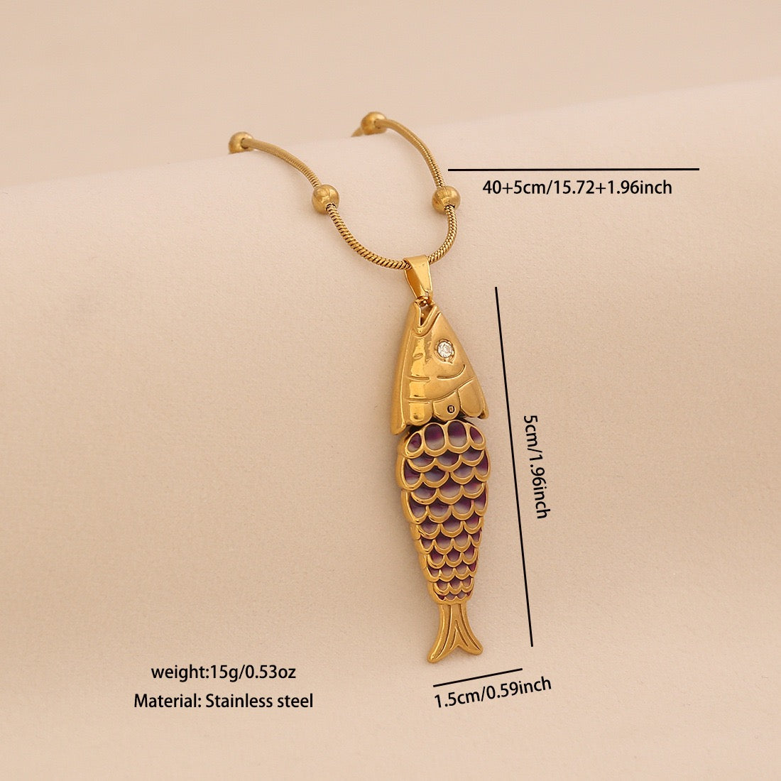 Luminous Koi Pendant Necklace