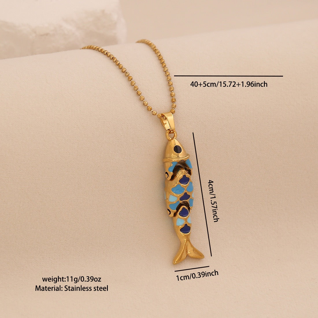 Luminous Koi Pendant Necklace