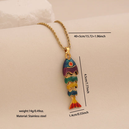 Luminous Koi Pendant Necklace