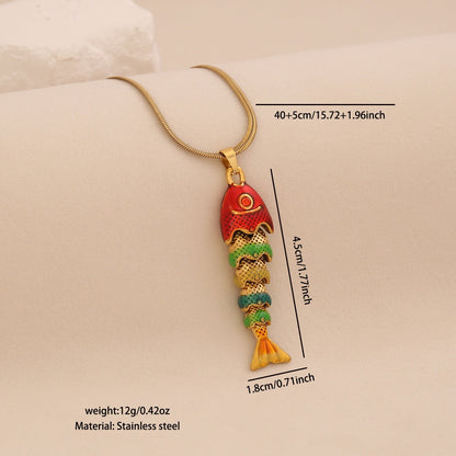 Luminous Koi Pendant Necklace