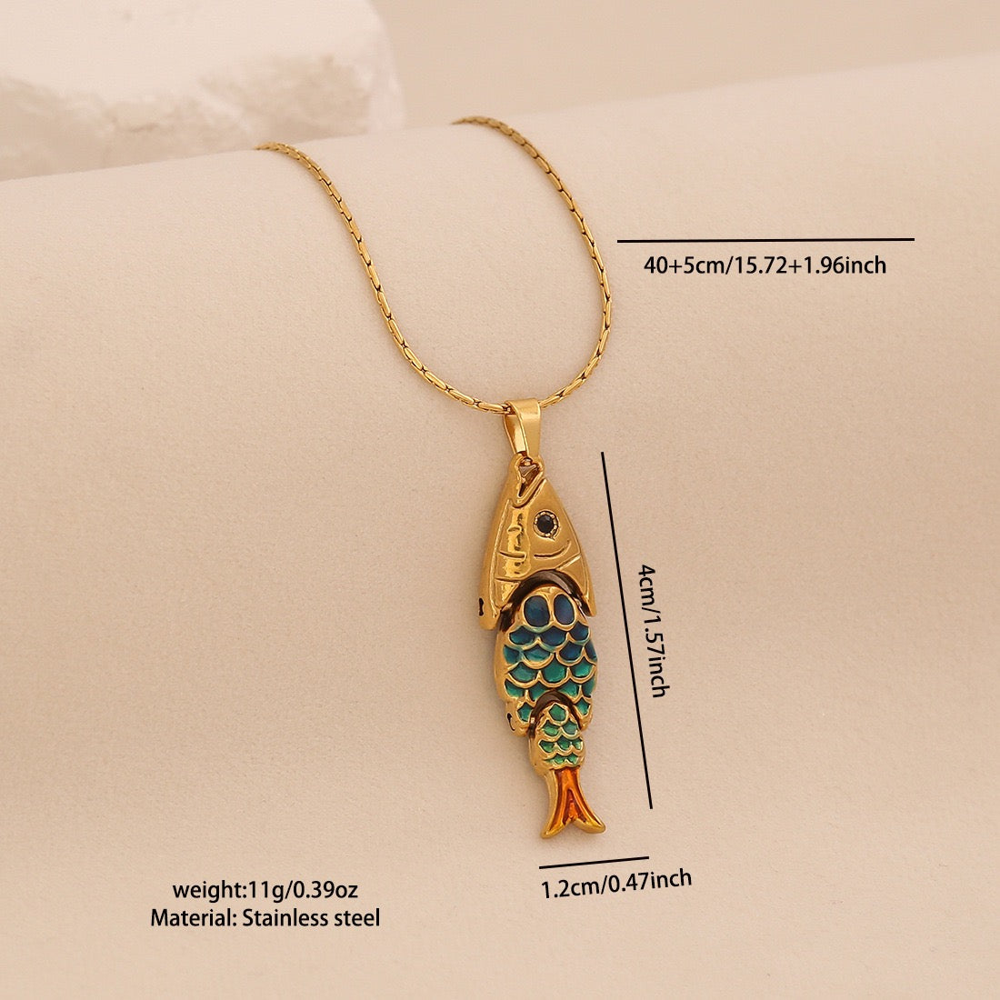 Luminous Koi Pendant Necklace