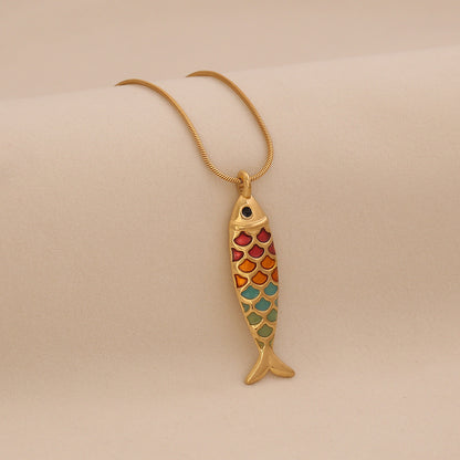 Luminous Koi Pendant Necklace