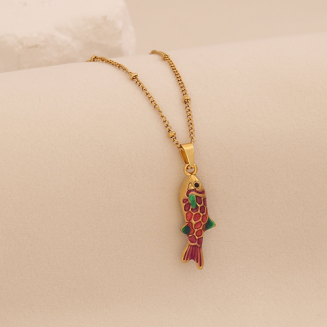 Luminous Koi Pendant Necklace