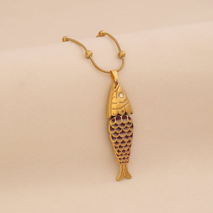 Luminous Koi Pendant Necklace