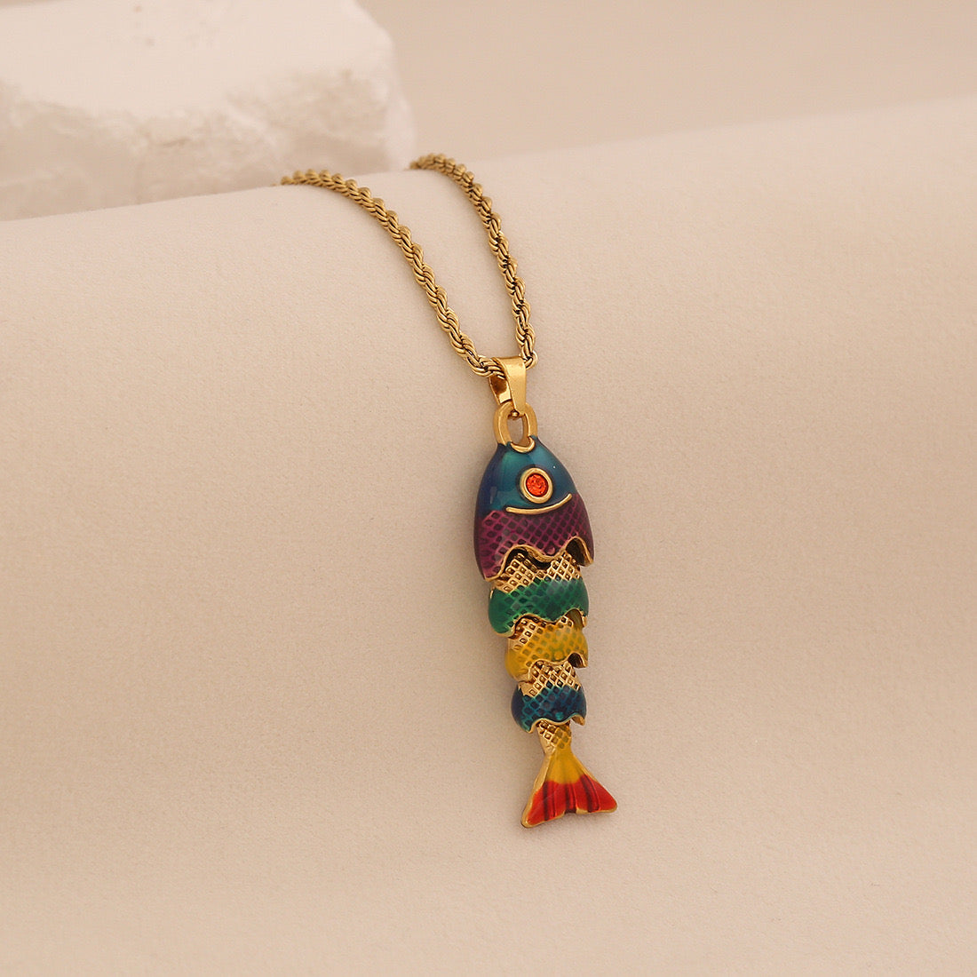 Luminous Koi Pendant Necklace