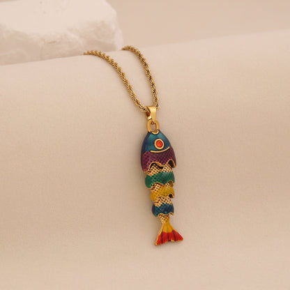 Luminous Koi Pendant Necklace