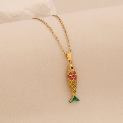 Luminous Koi Pendant Necklace