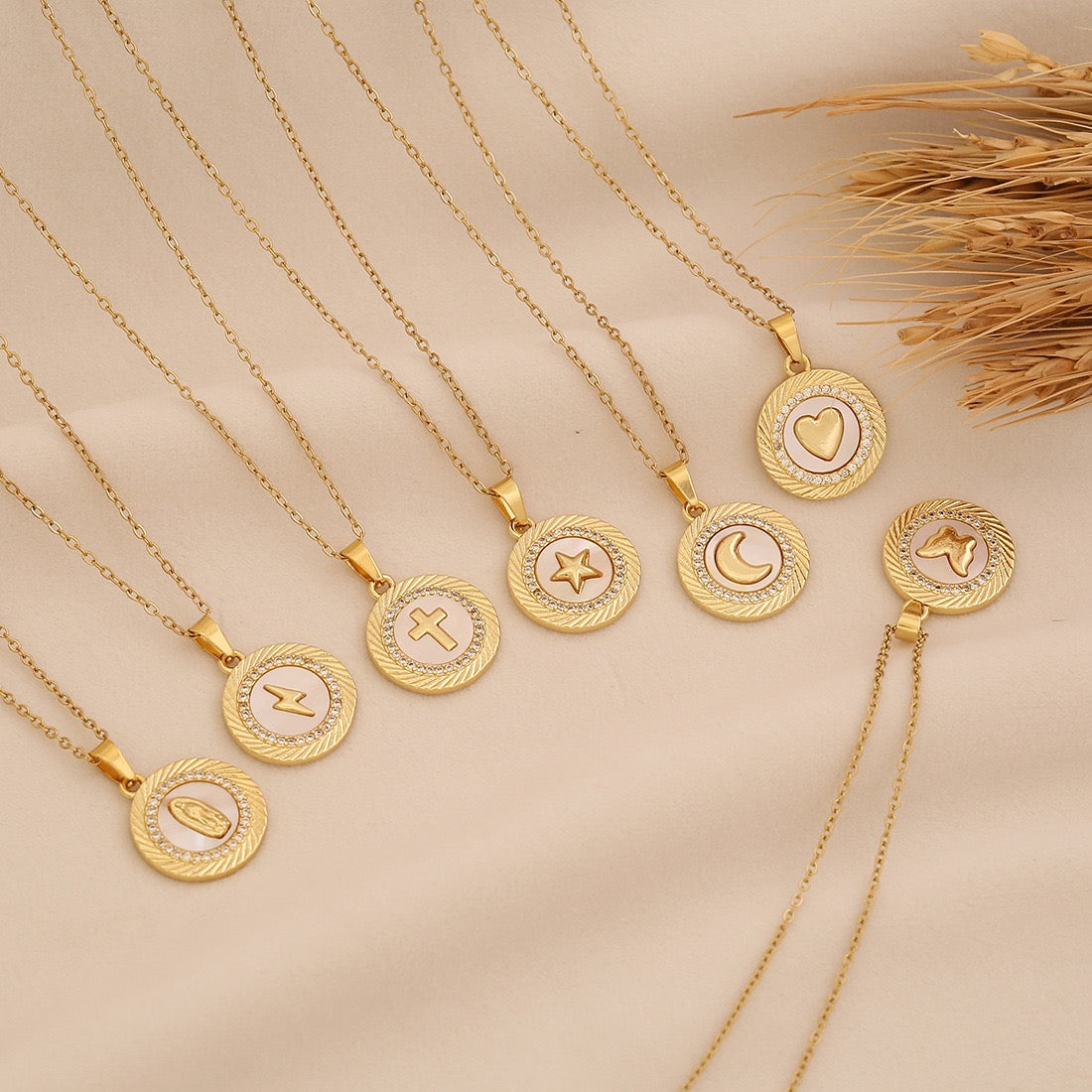 Golden Faith Heart Pendant Necklace