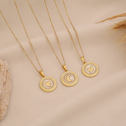 Golden Faith Heart Pendant Necklace