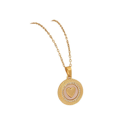 Golden Faith Heart Pendant Necklace